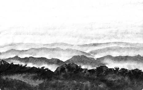 墨の絵画のイメージ