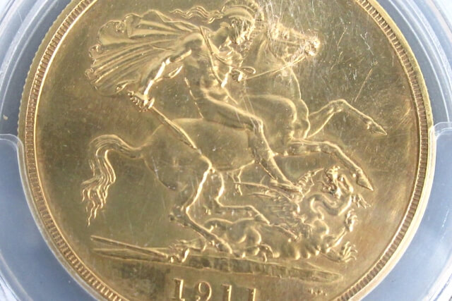 ジョージ5世5ポンドソブリン金貨（イギリス1911年銘）の特徴と買取価格アップのコツやポイントを解説