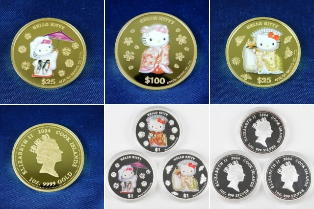 ハローキティ30周年記念硬貨KABUKI金貨セットは高価買取が可能