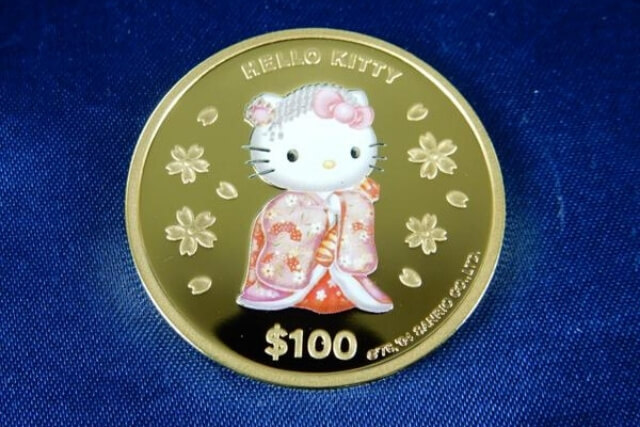 ハローキティ30周年記念硬貨KABUKI金貨セットは高価買取！？記念硬貨の