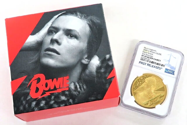 デヴィット・ボウイ2オンス金貨の買取価格アップのコツ！同プルーフ貨幣の種類や特徴