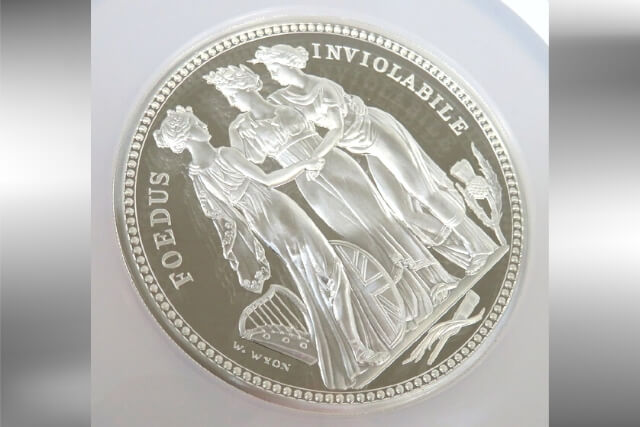 スリーグレーセス5オンス銀貨プルーフ貨幣（2020年銘）の詳細や買取