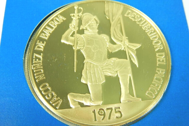 バルボア生誕500周年記念500バルボア金貨（1975年銘）プルーフ貨幣の 