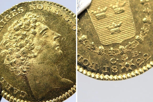 スウェーデン王カール14世ヨハン金貨（1822年CB）の特徴や価値（買取）を解説