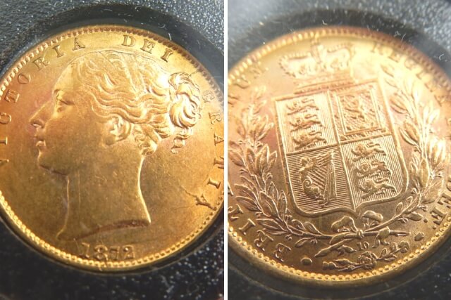 ヴィクトリア女王のヤングヘッドソブリン金貨（1872年銘）の特徴や市場価値（買取）を解説