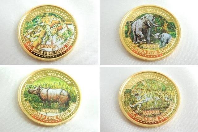 【アサルフィ金貨】ネパール王国の野生生物の金貨4種セット（1998年）の特徴と市場価値を解説