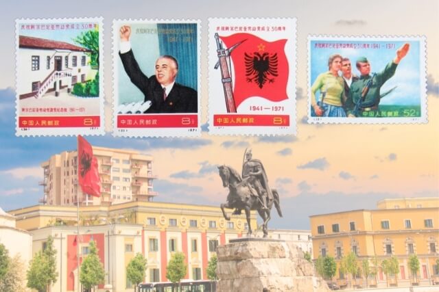 【中国切手】「アルバニア労働党30周年」切手（全4種）の特徴と詳細、買取市場について解説