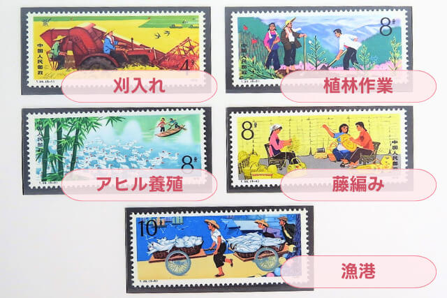 【中国切手】人民公社の五業を発展させようの種類や特徴、切手買取における価値について解説
