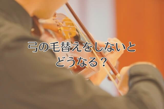 バイオリンの弓は「毛替え」が必要？タイミング、方法などを解説