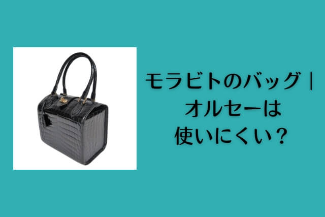 モラビトのバッグ｜オルセーは使いにくい？