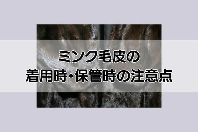 ミンク毛皮の着用時・保管時の注意点