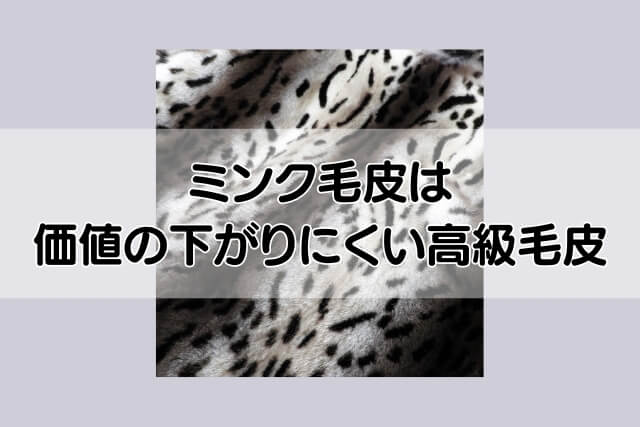 ミンク毛皮は価値の下がりにくい高級毛皮