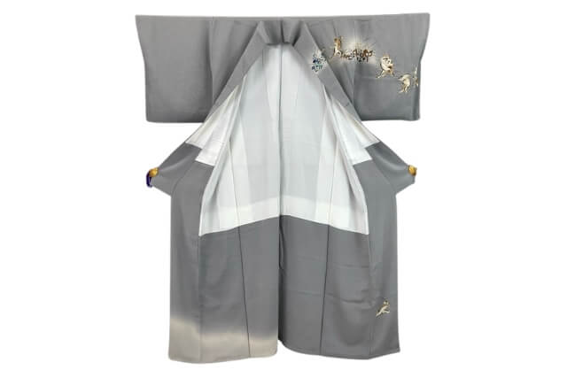 縮緬 訪問着 #鳥獣戯画