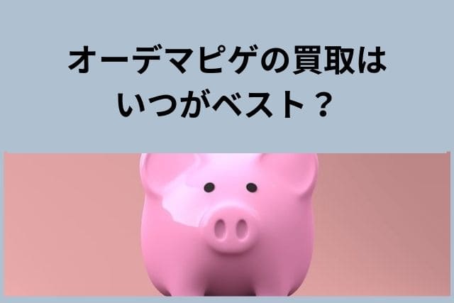 オーデマピゲの買取はいつがベスト？