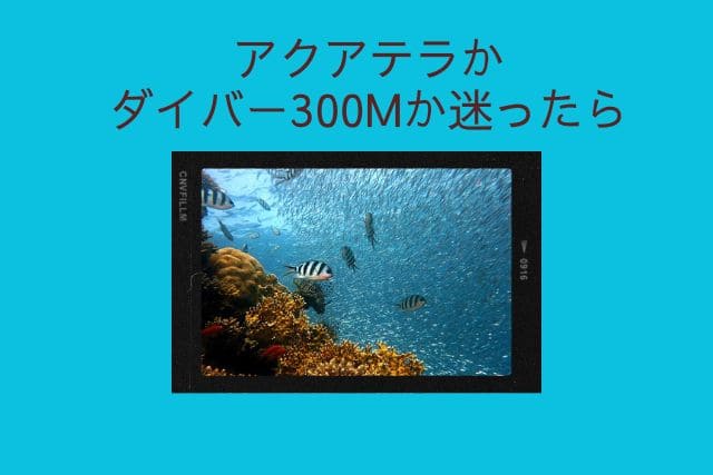 アクアテラかダイバー300Mか迷ったら