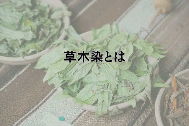 草木染とは