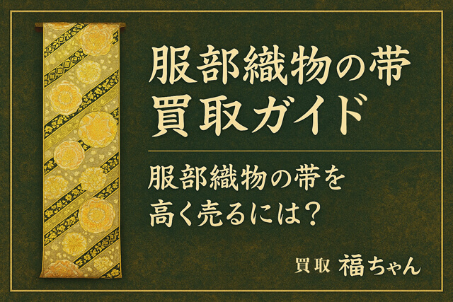 服部織物の帯買取ガイド|服部織物の帯を高く売るには?