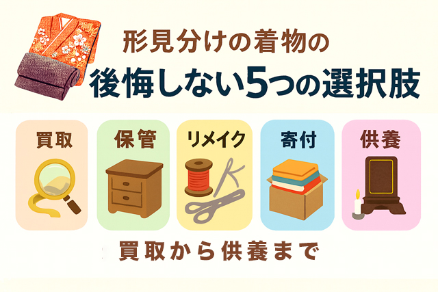 形見分けの着物の後悔しない5つの選択肢｜買取から供養まで