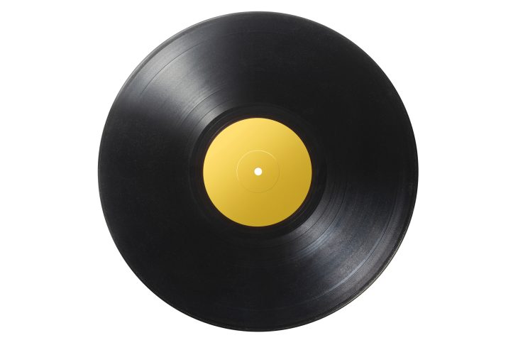 LPレコードを真上から見ている写真