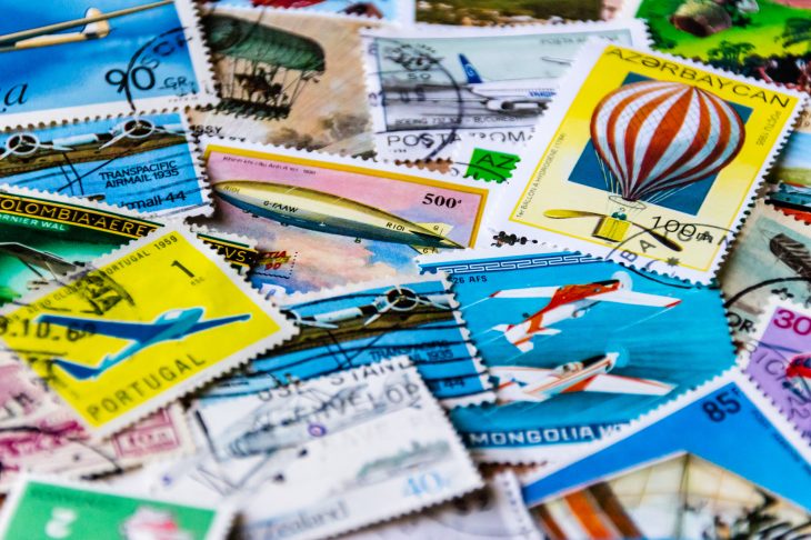 集めた使用済み切手