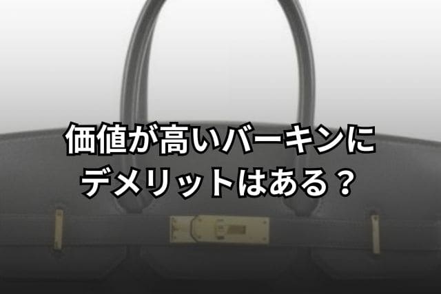 価値が高いバーキンにデメリットはある?