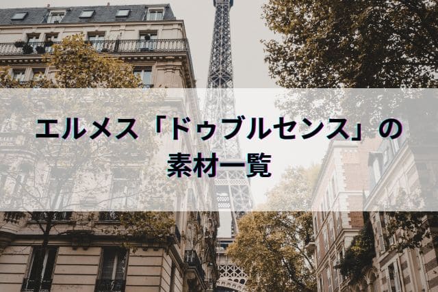 エルメス「ドゥブルセンス」の素材一覧