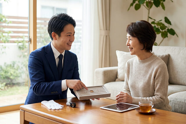 専門査定士による安心の「ジュエリー出張買取」イメージ画像