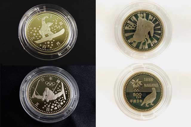 長野オリンピック記念500円硬貨の種類