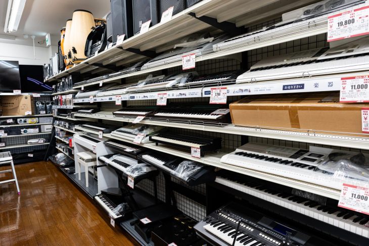 オーディオ機材・楽器を多数販売しているリユースショップ