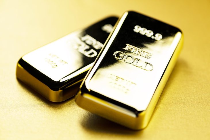インゴットに加工して刻印を施した金
