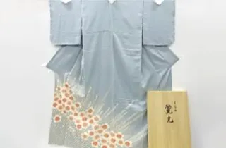 帯（刺し子手織り紬花菱模様名古屋帯）