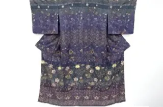 反物（汕頭蘇州刺繍竹笹模様訪問着反物）