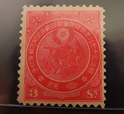 画像：日露戦争凱旋観兵式記念切手 3銭