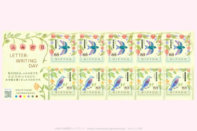 ふみの日にちなむ郵便切手 63円切手