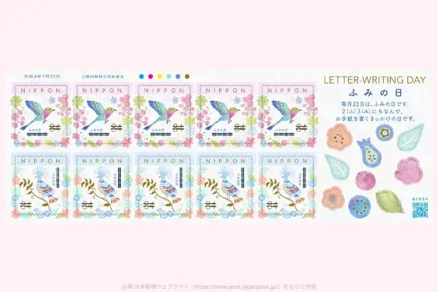 ふみの日にちなむ郵便切手 84円切手の画像