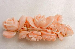 桃珊瑚 帯飾り