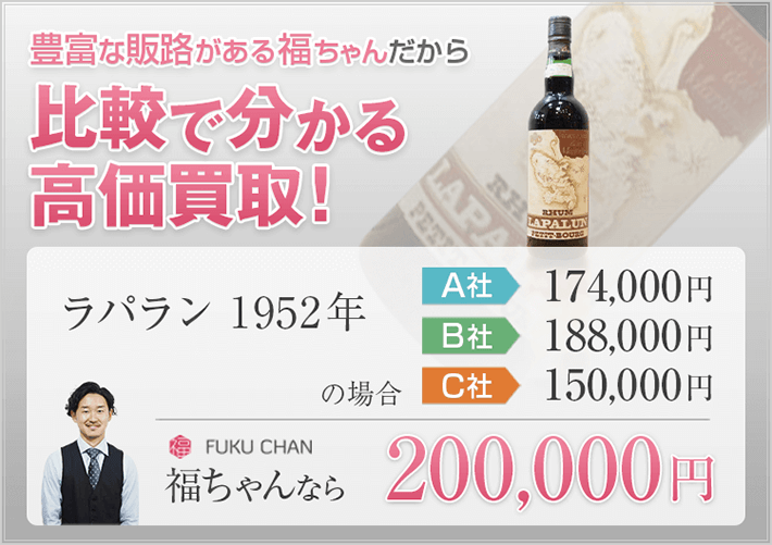 スピリッツの買取価格比較