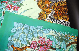 エルメス パレオ ヒョウ柄×緑