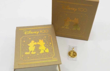 K24 ディズニー 100周年記念<br>ミッキー&ミニー ペンダントトップ