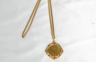 K18 1913年 インディアンヘッド 10ドル金貨 ネックレス