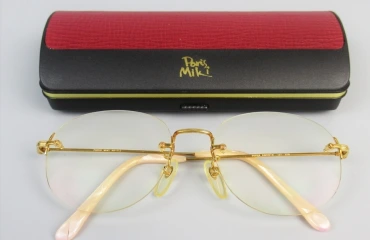 K18 パリミキ 眼鏡 AU-112 ツーポイント 度入り