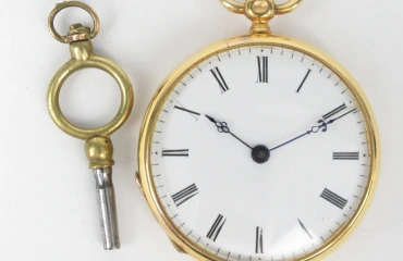 18K 懐中時計 手巻き ゼンマイ付き