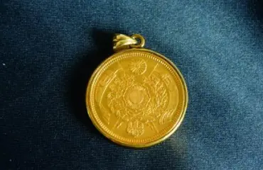 K22 明治6年 大日本 5円金貨 ペンダントトップ加工 金具部