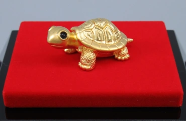  金工作家 大淵武則 作 純金製 置物 「福亀」