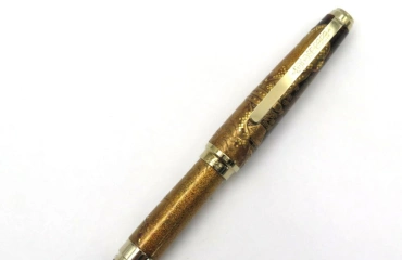 18K セーラー 木軸黒檀加賀高蒔絵 楼閣山水 万年筆