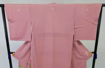 大彦 ツバメ 牡丹 雛菊 落款あり ピンク