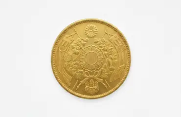 旧10円金貨 明治4年 有輪 　量目:約16.67g 比重値:約17.099