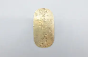 元文小判金 「？・村」古銭 金貨 真文小判 量目：約13.08g