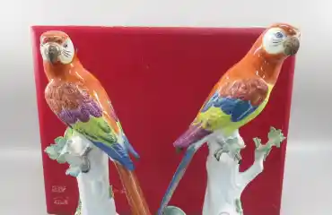 マイセン 2対のオウム
