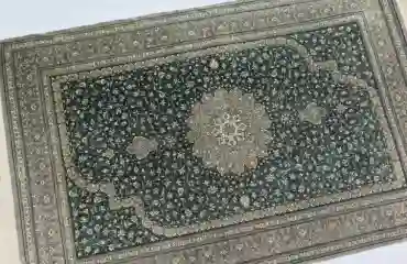 クム産 マスミ工房 約98cm×155cm カーペット/ラグマット 工房サイン有
